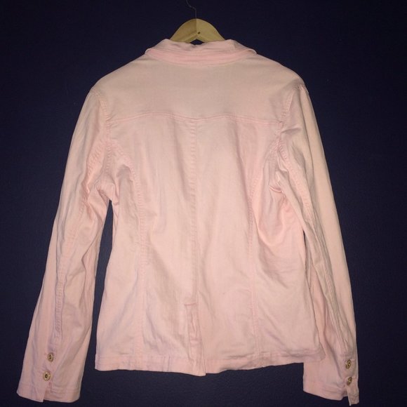 Lady Hathaway Denim Blazer Back Slit Jacket - Picture 3 of 11